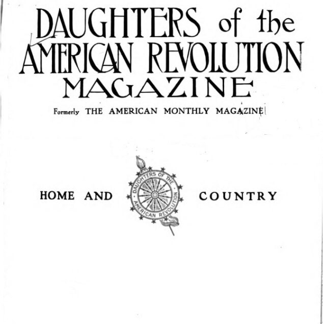 Title page of the Daughter of the American Revolution Magazine