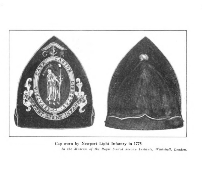 Cap worn by Newport Light Infantry in 1775