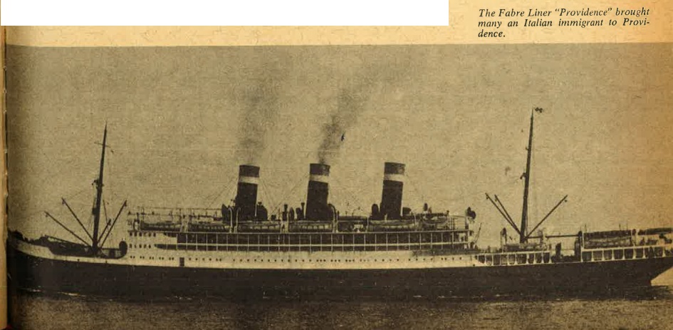 Photo of the Fabre Liner "Providence", which brought many an Italian immigrant to Providence.