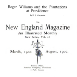 Title page for New England Magazine March-August 1902