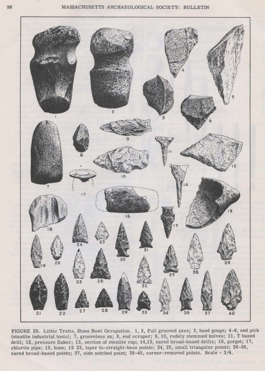 FIGURE 29. Lithic Traits, Stone Bowl Occupation.