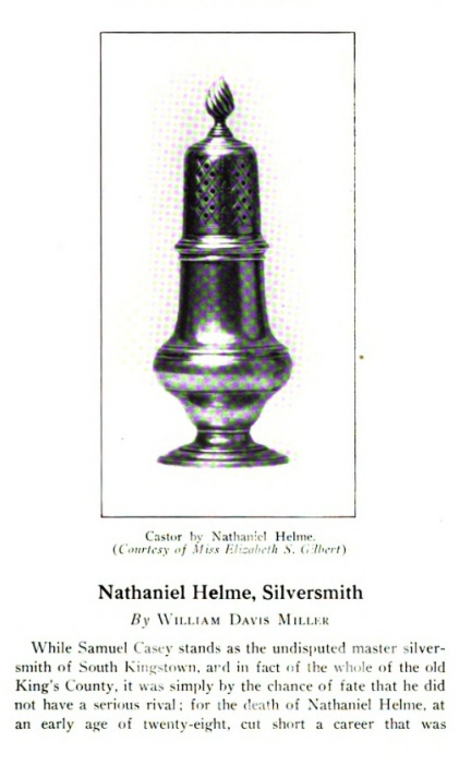 Illustration of a silver Castor by Nathaniel Helme