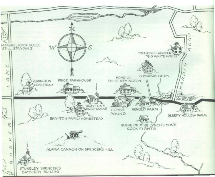 Map of Cowesett Road in Warwick