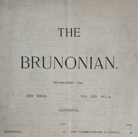 Cover of the periodical The Brunonian