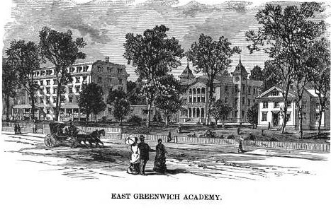 Etching of the East Greenwich Academy