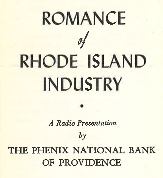 Cover of Romance of Rhode Island Industry