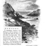 First page of the article, featuring an illustration of Purgatory Cliffs