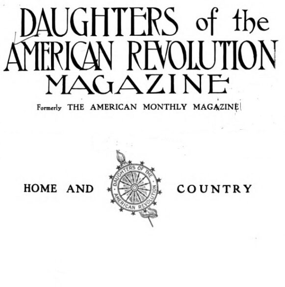 Title page of the Daughter of the American Revolution Magazine