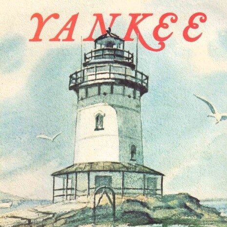 Logo of Yankee magazine, featuring a watercolor of a white lighthouse