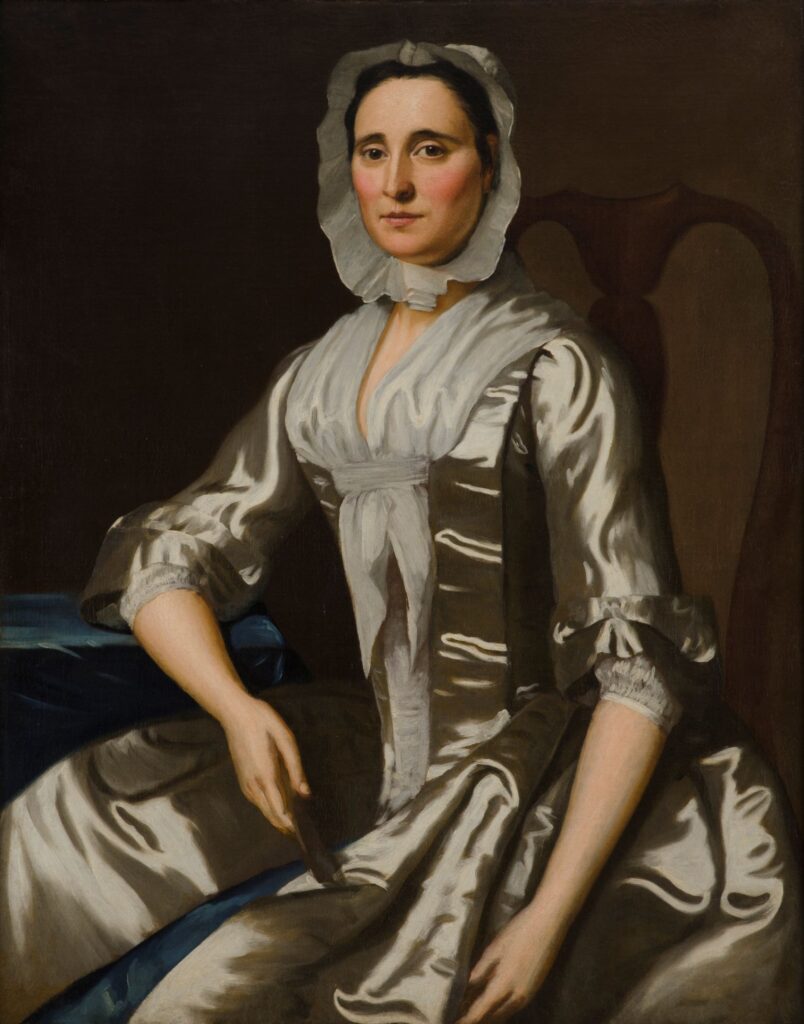 Oil portrait of Eleanore (Cozzens) Feke, done by her husband Robert Feke