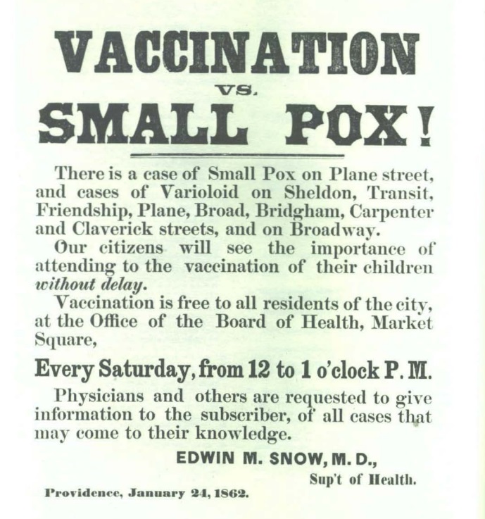 Image of broadside advertising the Small Pox vaccination