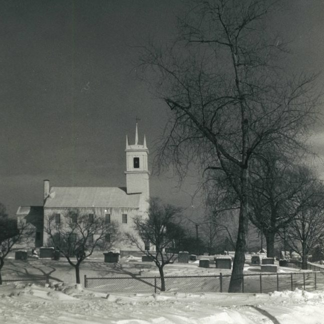 Photo of Newman Congregational Church during winter