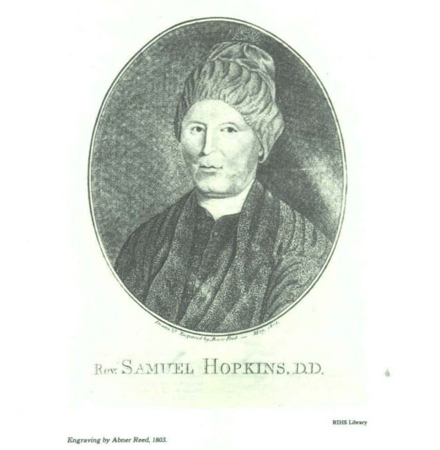 Engraving of an elderly Samuel Hopkins