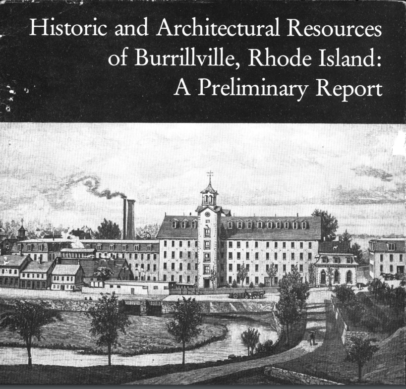 Cover of the report, featuring Granite Mills, Pascoag, R.I.