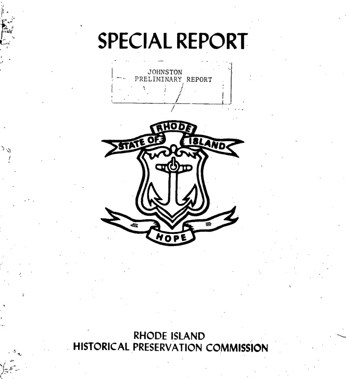 Title page, featuring RI state seal.
