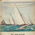 Cover of Yachting in Narragansett Bay, Featuring a colored pencil drawing of 3 yachts