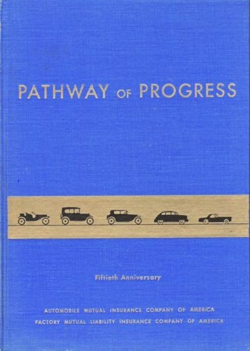 Book cover featuring an evolution of cars