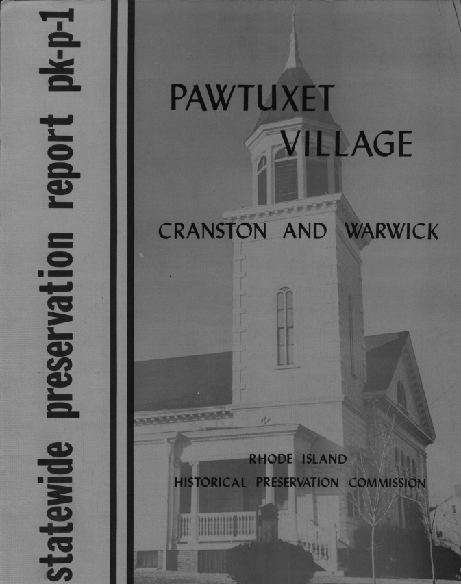 Cover of the report featuring Pawtuxet Baptist Church, 1895