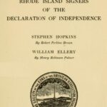 Title page, featuring the seal of the Rhode Island Society of the Sons of the American Revolution.