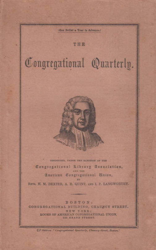 Cover of The Congregational Quarterly