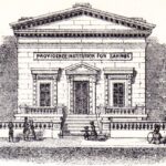 Etching of the Old Stone Bank building