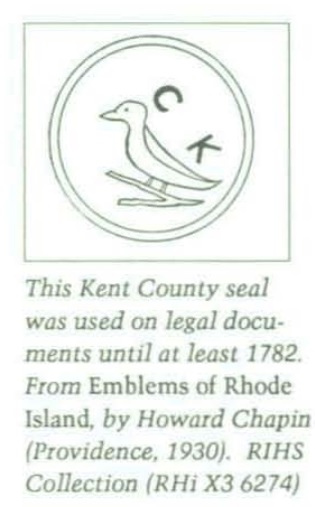 This Kent County seal was used on legal documents until at least 1782.