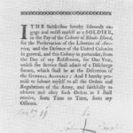 A soldier's oath of enlistment, 19 January 1776