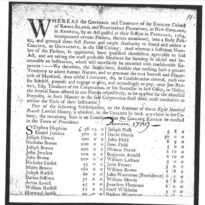 List of Subscribers to the College Edifice, 1769