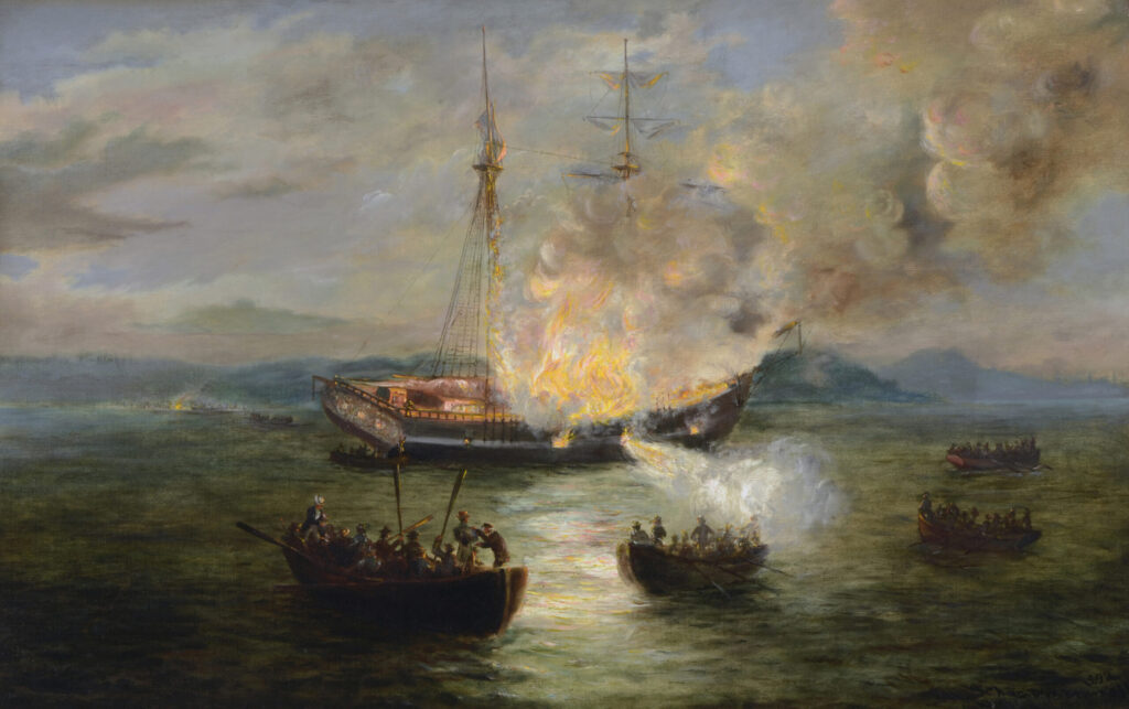 Painting of the Gaspee Affair