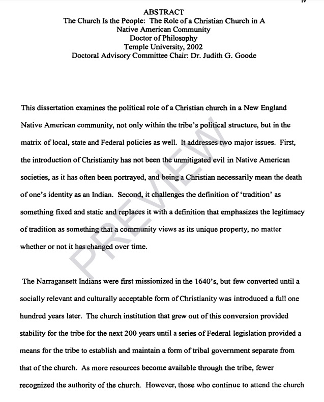 Abstract of dissertation