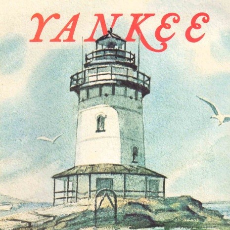 Logo of Yankee magazine, featuring a watercolor of a white lighthouse.