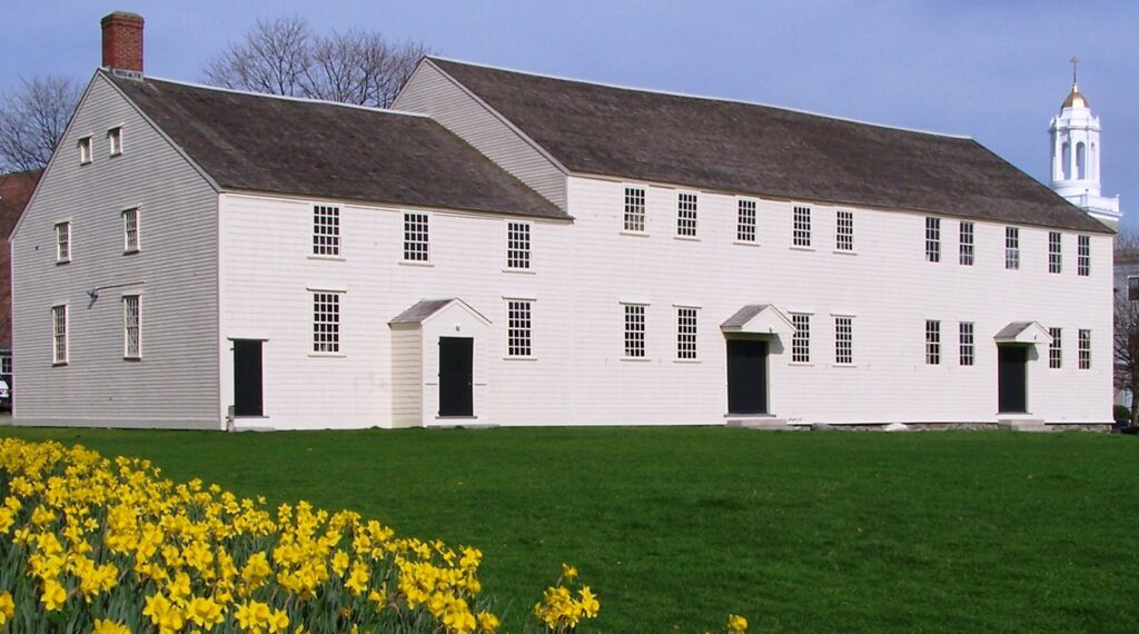 photo of the exterior of Friends Meeting House in Newport