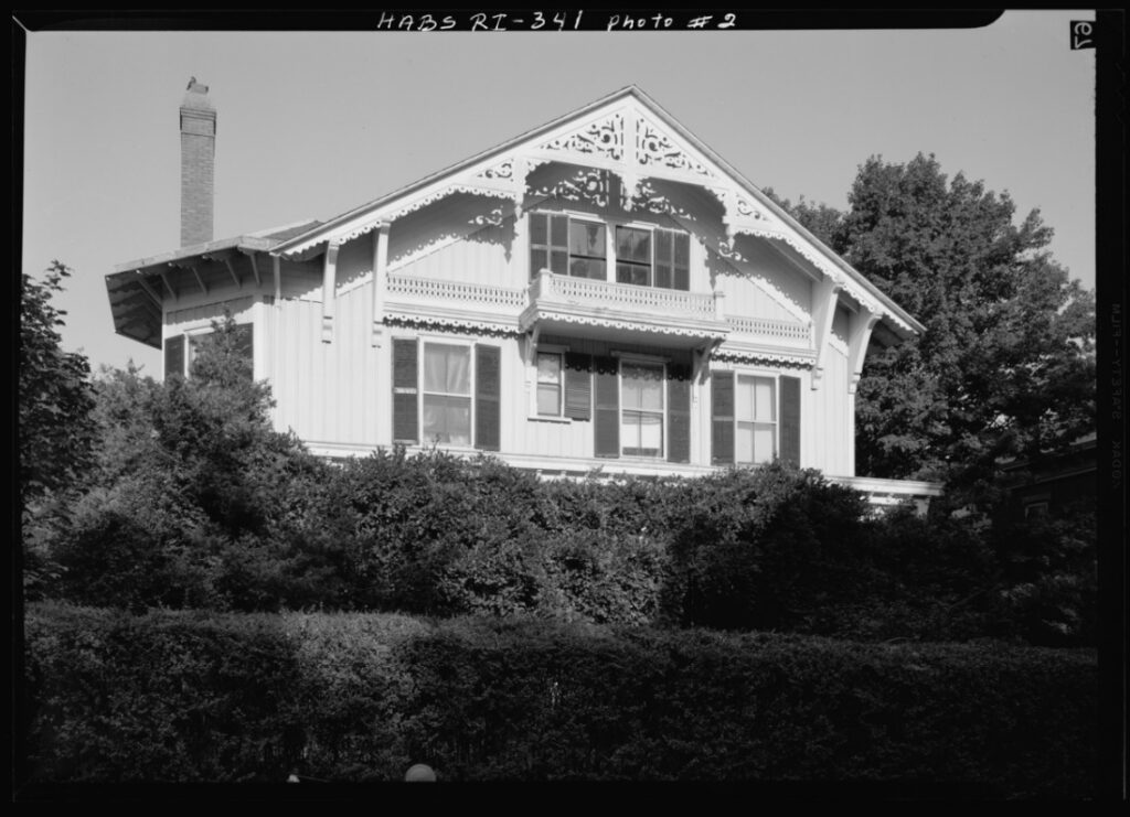 photo of the exterior of the The Woodbine Cottage built by George C. Mason for himself.