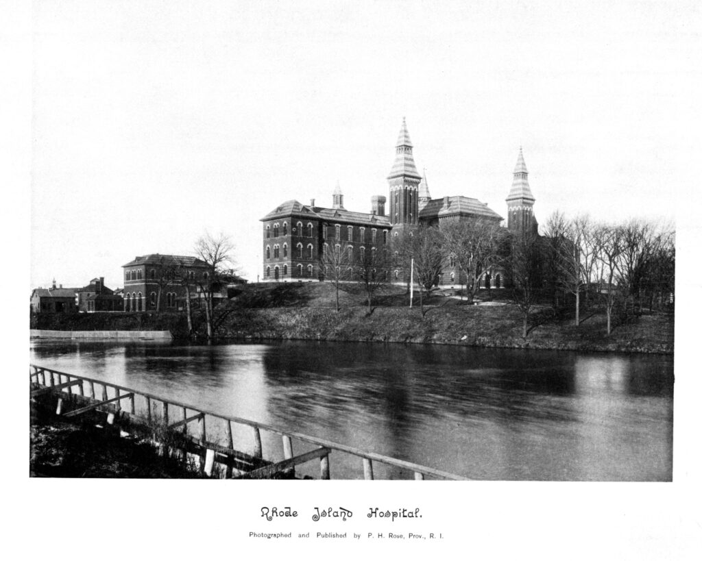 Photo of Rhode Island Hospital taken from across the river