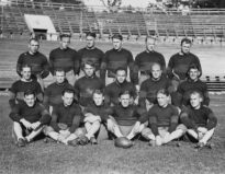 Team photo of the football team The Steam Rollers