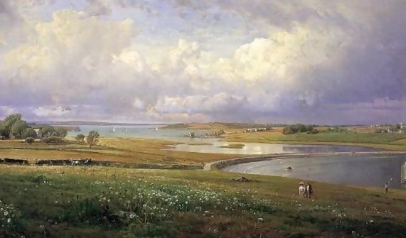 Landscape painting of Mackerel Cove by William Trost Richards