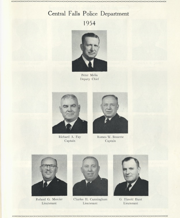 Photographs of the Central Falls Police Department, 1954.