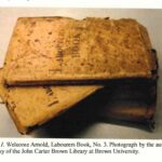 Color photograph of Welcome Arnold's labourer book, taken by author