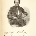 Portrait of a seated black man, Jeremiah Asher, with his signature