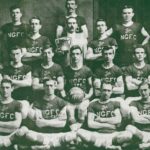 Photograph of Irish football players from cover