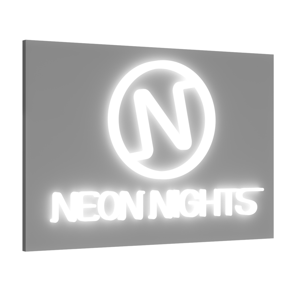 exterior LED rimless front-lit 3D channel letter sign - Neon Nights