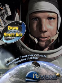 dawn of the space age show at planetarium Theater