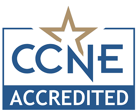 Commission on Collegiate Nursing Education Accredited logo.