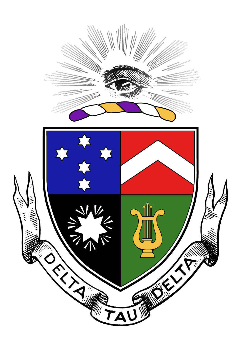 Delta Tau Delta International Fraternity crest.