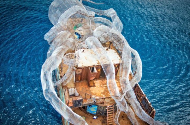 Eco Artists Build Gigantic Octopus To Save Coral Reefs In The British Virgin Islands