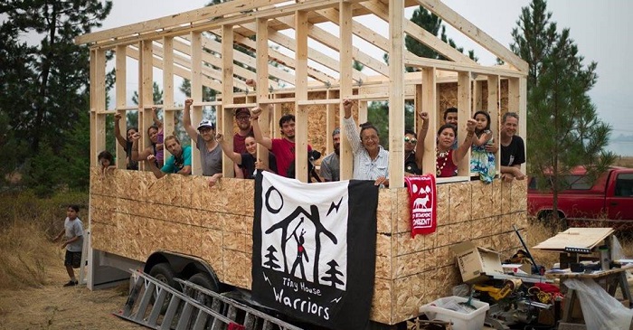 Natives Build Tiny Homes on Path of Trans Mountain Pipeline to Stop It