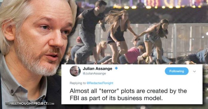 Assange Warns About Vegas Shooting: ‘Almost All Terror Plots are Created by the FBI’