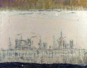 吳祚昌，〈日境遐想-時光島嶼〉，91×116.5 cm，布面油彩，2020。（圖/藝術家提供）