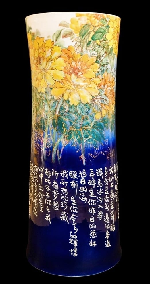 趙屏蘭老師的作品「彩翼牡丹花開詠歌」，從畫面所呈現療癒人心的清懷，讓人神往不已。（圖/趙屏蘭 提供）