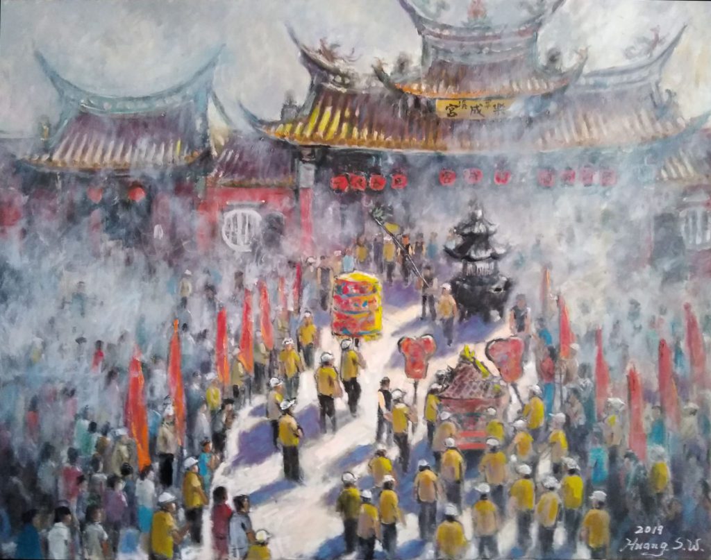 黃書文-三月瘋媽祖-2019-50F-油彩畫布 黃書文-三月瘋媽祖-2019-50F-油彩畫布